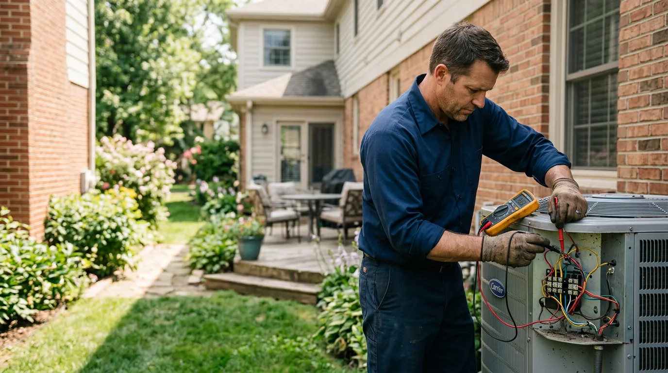 HVAC technician working near Ferdinand, IN